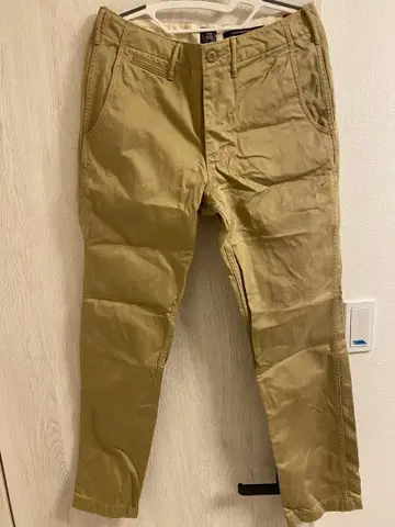 베이지 치노 팬츠 M 사이즈 면 100%