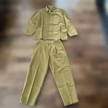 새상품 세탁 완료 무인양품 셋업 브라운 커버올과 팬츠 L 사이즈