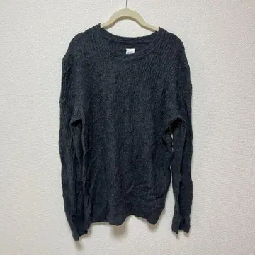 남성용 다크 그레이 리브 니트 긴팔 GAP