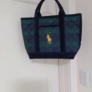 폴로 랄프 로렌 퀼팅 토트백
