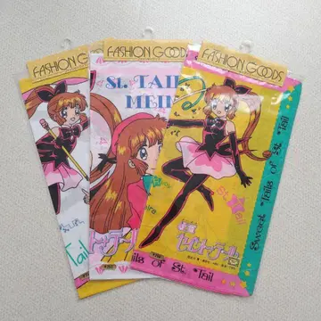 [ 당시물 ] 괴도 세인트 테일 손수건 3장 세트 헤이세이 레트로 레어