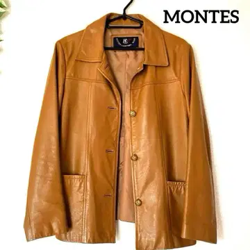 MONTES 카멜 가죽 자켓 M