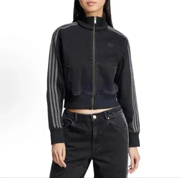 adidas 데님 트랙탑 xs 블랙 데님 자켓 y2k