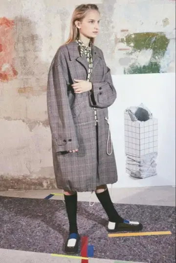 PlanC 코트 플랜씨 체크 무늬 가을 겨울용