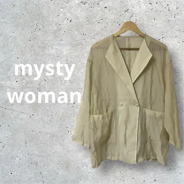 mysty woman 비침이 아름다운 릴랙스 더블 브레스트 자켓