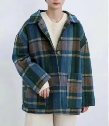 SELECT MOCA 체크 오버 자켓