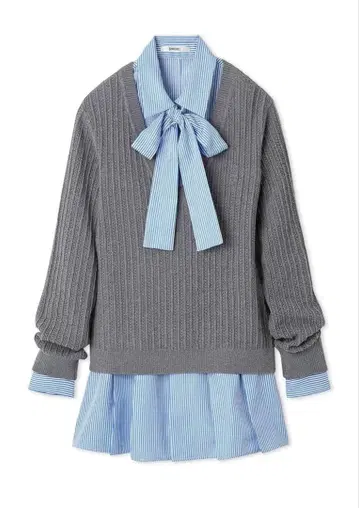 SNIDEL 셔츠콤비 튜닉 GRY 사이즈 1