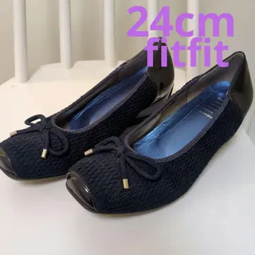 네이비 플랫슈즈 24cm