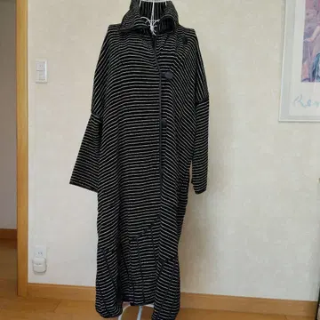 AnnikkiKarvinen 핀란드제 스트라이프 롱 코트