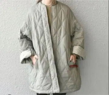 SHIPS wai 노지리 미호 오버 사이즈 카키 퀼팅 자켓