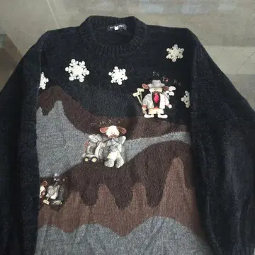 OTTO-GIOIA 눈꽃 자수 니트