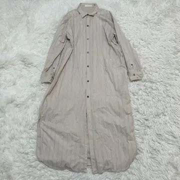 GALERIE VIE 갤러리 비 스트라이프 롱 셔츠 원피스