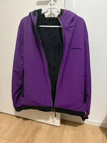 짐 마스터 리버서블 자켓 보라색 후드 부착