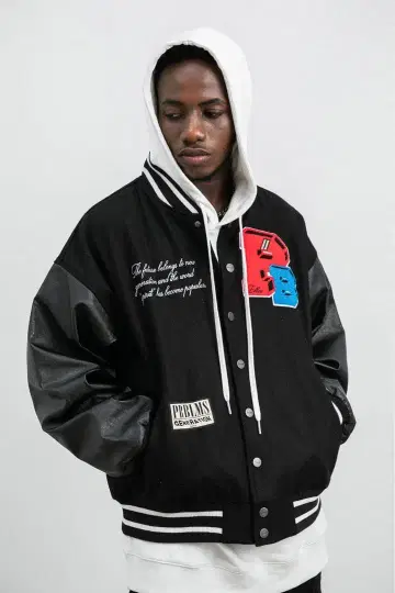PRBLMS VARSITY JACKET 바시티 자켓 블랙
