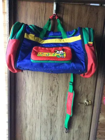 미키마우스 나일론 백 대용량 숄더 벨트 포함