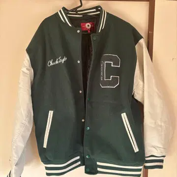 converse 바시티 자켓 L 사이즈 다크 그린