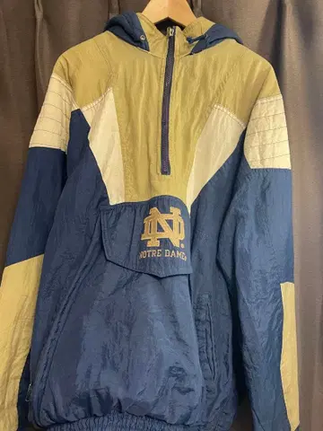 Starter 나일론 자켓 후드 부착 네이비/카키