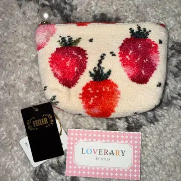 [ 새상품급 ] 러브러리 바이 페이 스트로베리 도트 파우치