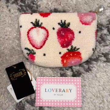 [ 새상품급 ] 러브러리 바이 페이 스트로베리 도트 파우치