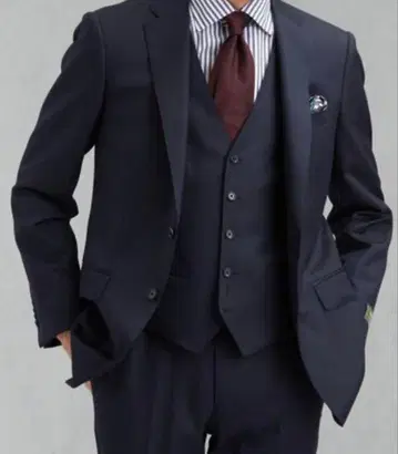 green label relaxing 네이비 3피스 수트