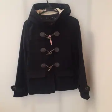 네이비 더플 코트 후드 부착