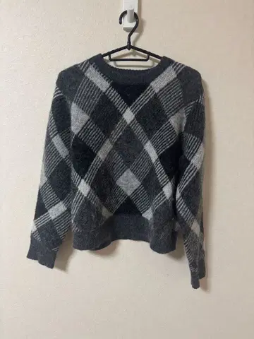 BLUE LABEL CRESTBRIDGE 체크 무늬 니트 스웨터 38