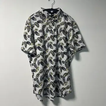 St ANDREWS 잎 패턴 피케 셔츠 LL