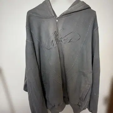 HADES 그레이 집업 후드티 L