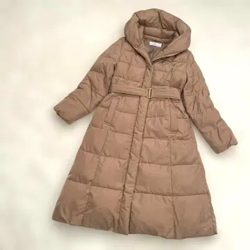 프로포션 바디 드레싱 벨트 부착 롱 아우터 롱 코트 베이지