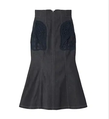 mame kurogouchi 코드 자수 Denim Skirt