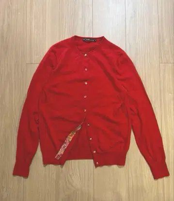 새상품급 J.Sloane 리버티 버튼 가디건 빨간색