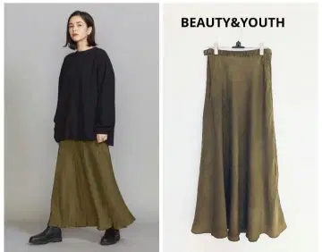 BEAUTY&YOUTH 플레어 스커트 S 사이즈 올리브