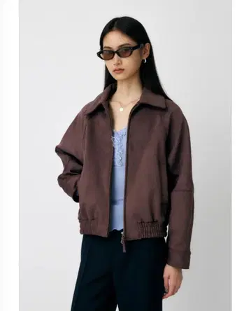 F/SUEDE GATHER 블루종 moussy