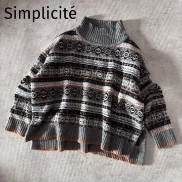 Simplicit 심플리시떼 페어아일 노르딕 스웨터 니트 그레이 계열