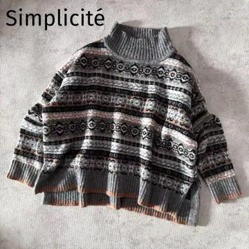 Simplicit 심플리시떼 페어아일 노르딕 스웨터 니트 그레이 계열