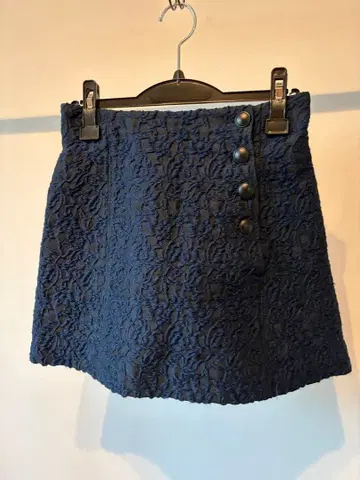 PONTI 폰티 네이비 텍스처 미니 스커트