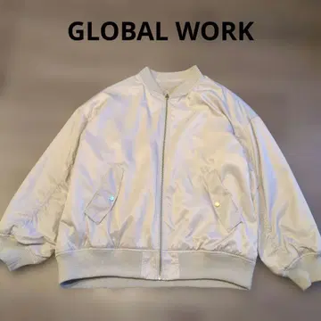 글로벌 워크 리버서블 인조 모피 블루종 아이보리