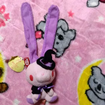 보라색 토끼 봉제 인형