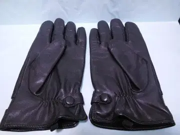블랙 가죽 장갑 버튼 포함