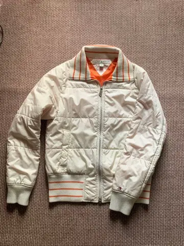 TOMMY HILFIGER 스트라이프 자켓 더블 지퍼 사이즈 0