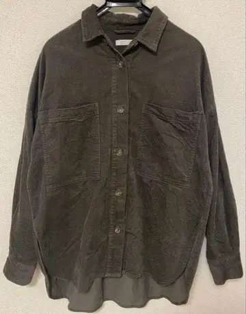 LOWRYS FARM 오버 사이즈 코듀로이 CPO 셔츠 브라운 F