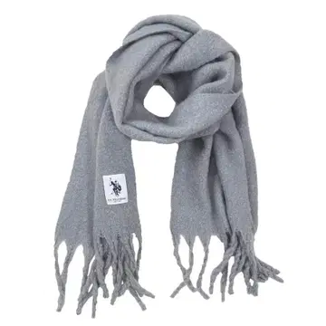 새상품 택 박스 포함 U.S. POLO 브랜드 대형 머플러 스톨 그레이