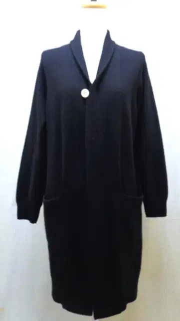 KEI Hayama Plus 블랙 니트 롱 코트