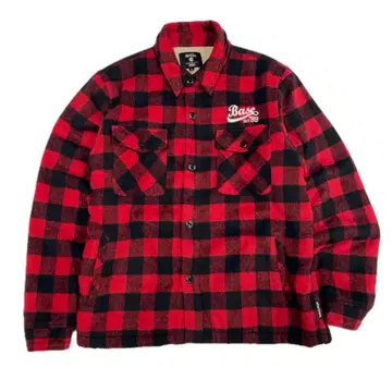 애프터베이스 체크 플란넬 보아 자켓 L