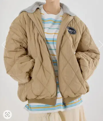 로데오 크라운 와이드 보울 퀼팅 후드 블루종