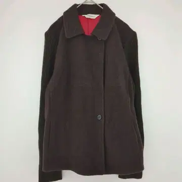 벨사 수수료 자켓 L 브라운 아우터 이소재 소매 니트