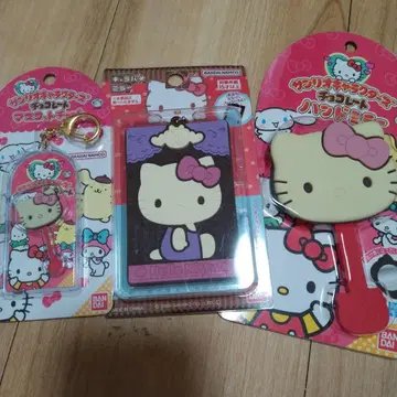 헬로키티 초콜릿 마스코트 참 핸드 거울 캐릭터 파키 거울