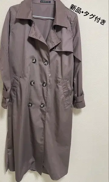 새상품 택 포함 백 플리츠 트렌치코트