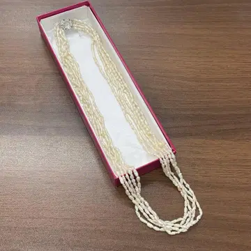 유품 정리 생전 정리 담수 진주 양귀비 진주 목걸이 5연