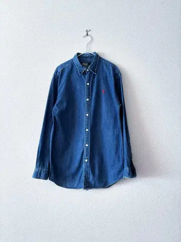 랄프 로렌 데님 셔츠 빨간색 포니 160